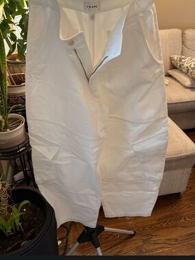 Frame Denim White Wide-Leg High-Rise Jeans